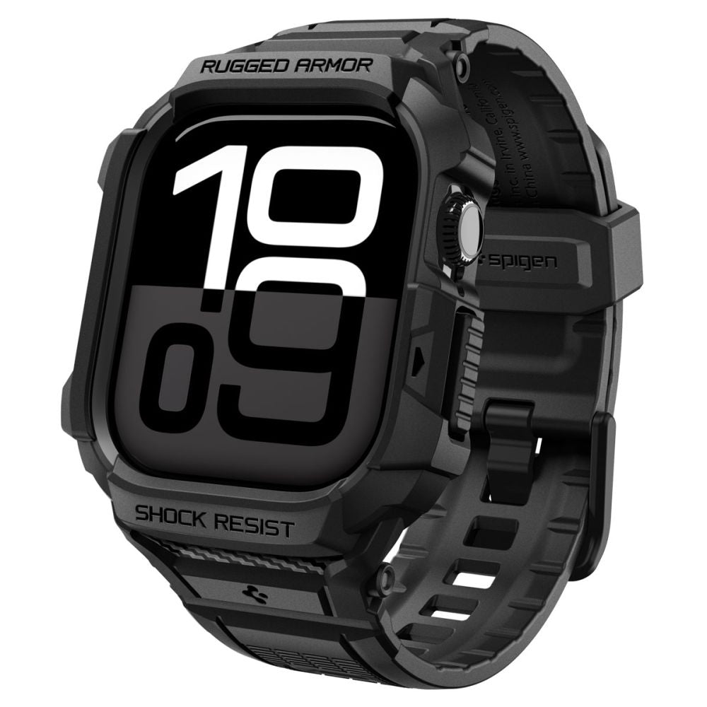 Husă cu curea Spigen Rugged Armor Pro V2 Apple Watch Series 11 / 10 (42 mm) – Negru mat – imagine 8