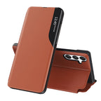 Husă flip Techsuit eFold Galaxy S25 FE – Portocaliu – imagine 1