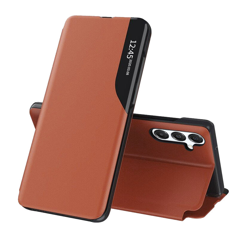 Husă flip Techsuit eFold Galaxy S25 FE – Portocaliu – imagine 1