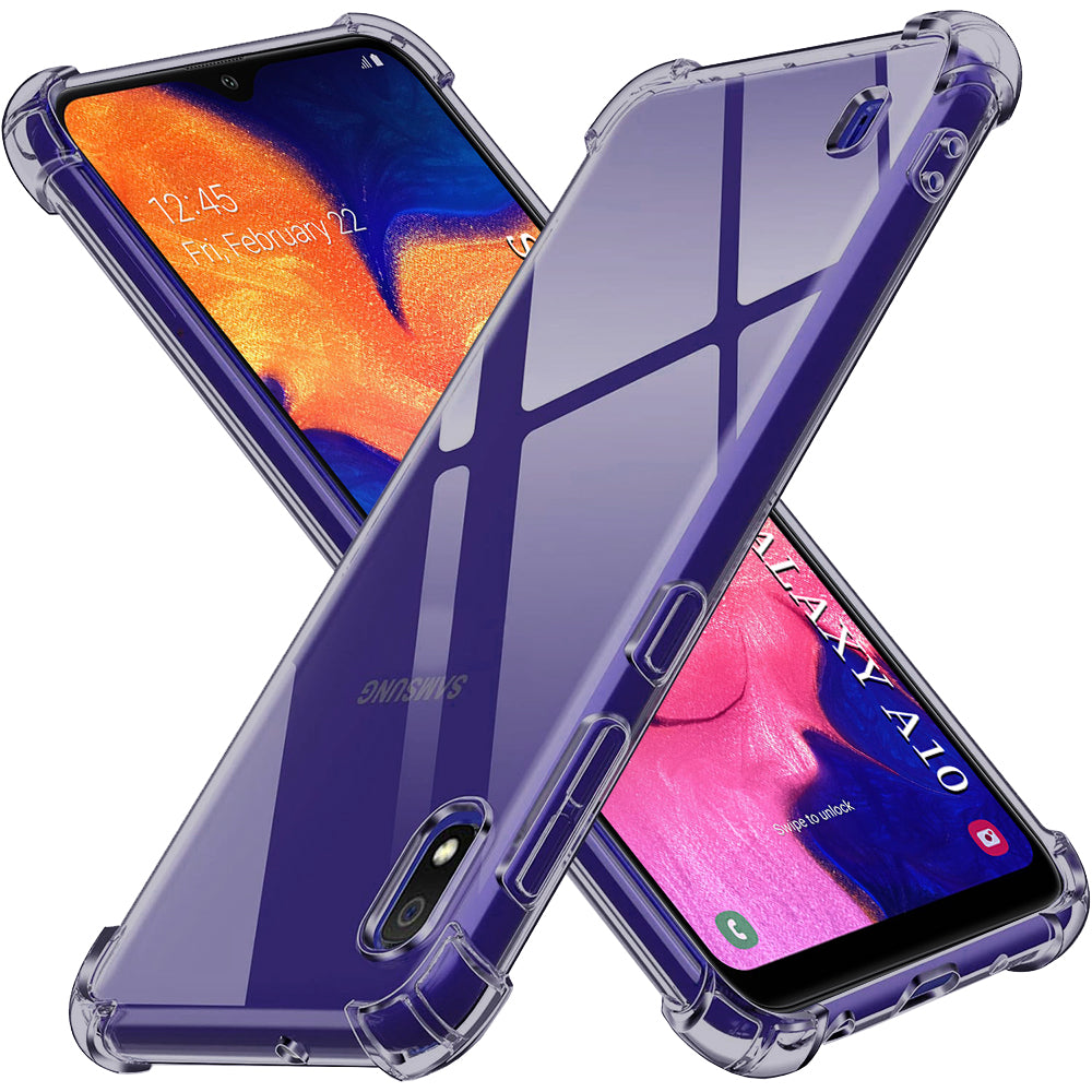Husă transparentă Techsuit Shockproof Clear Silicone Galaxy A10 – Negru fumuriu – imagine 2