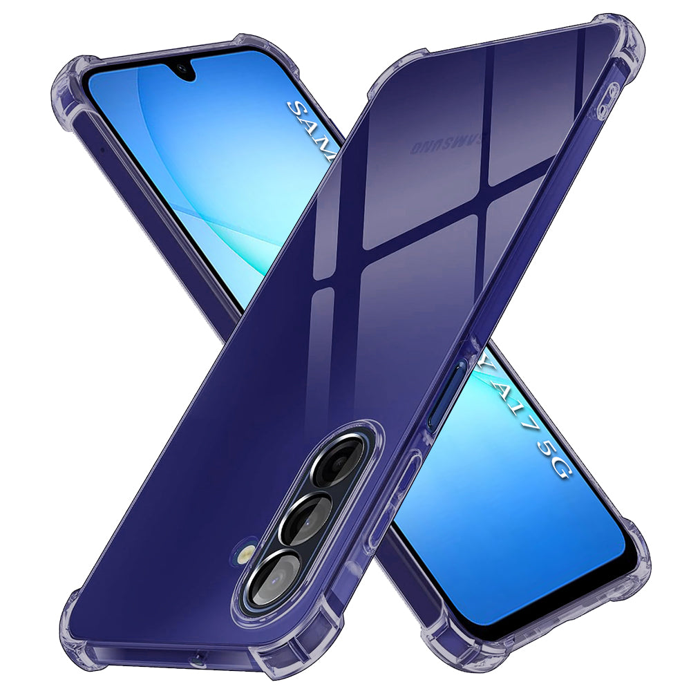 Husă transparentă Techsuit Shockproof Clear Silicone Galaxy A17 5G – Negru fumuriu – imagine 2