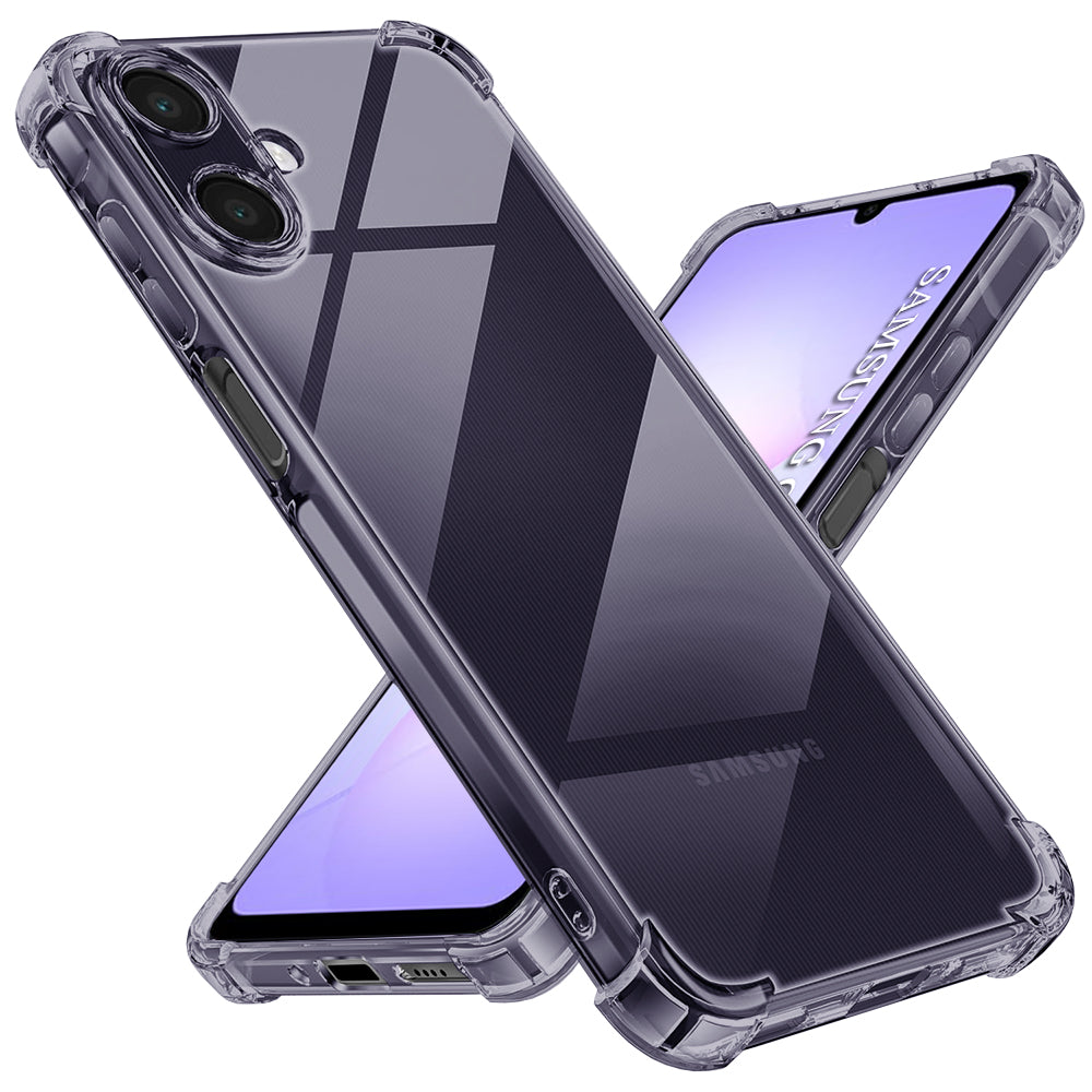 Husă transparentă Techsuit Shockproof Clear Silicone Galaxy A07 – Negru fumuriu – imagine 2