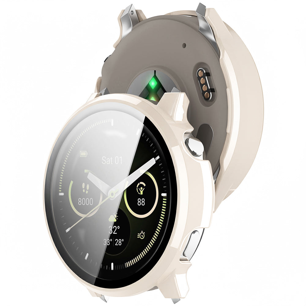Husă cu folie Garmin Venu 4 45 mm Techsuit Defense360 Pro, bej – imagine 2