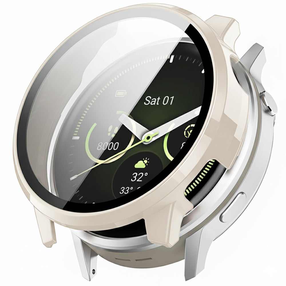 Husă cu folie Garmin Venu 4 41 mm Techsuit Defense360 Pro, bej – imagine 1