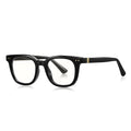 Ochelari lumină albastră bărbați, ramă rotundă – Techsuit 2229 – Negru – imagine 1