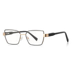 Ochelari lumină albastră femei, ramă hexagonală – Techsuit 3169 – Negru / auriu – imagine 2