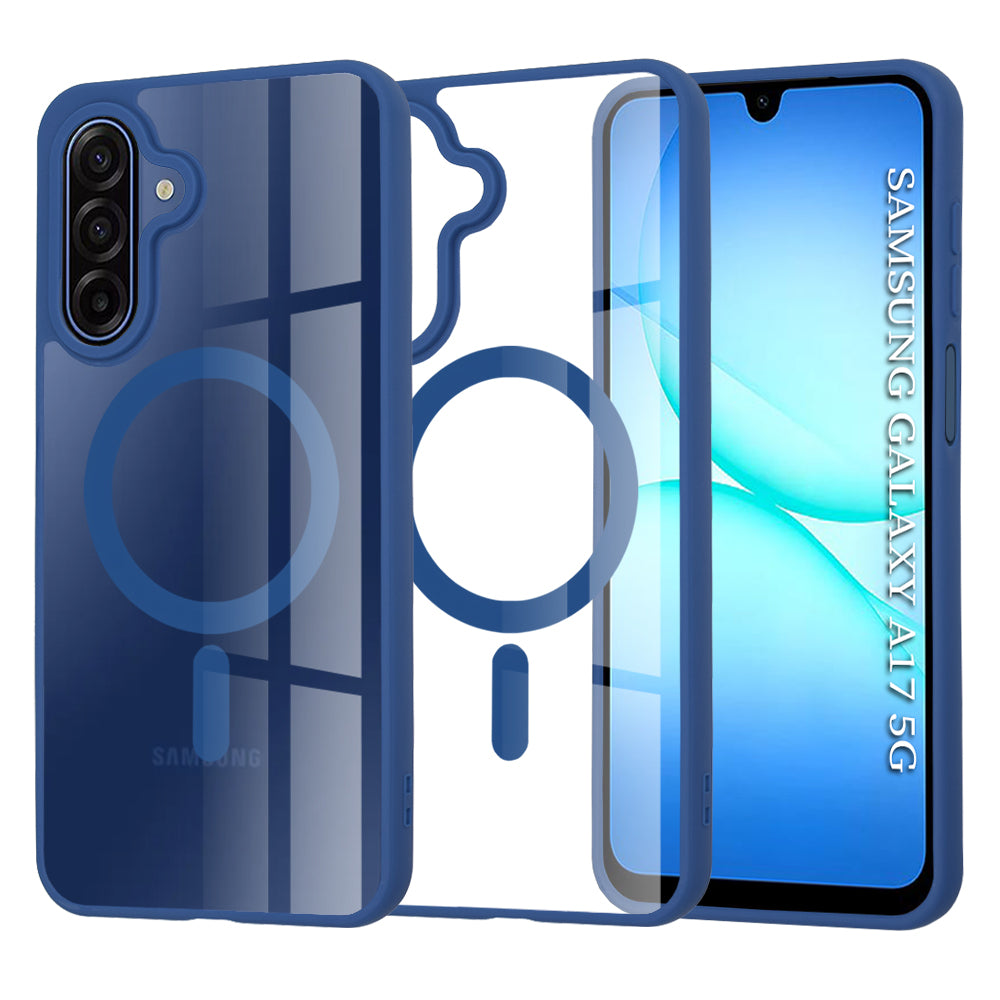 Husă transparentă Techsuit MagSafe Pro Galaxy A17 5G – Albastru – imagine 1