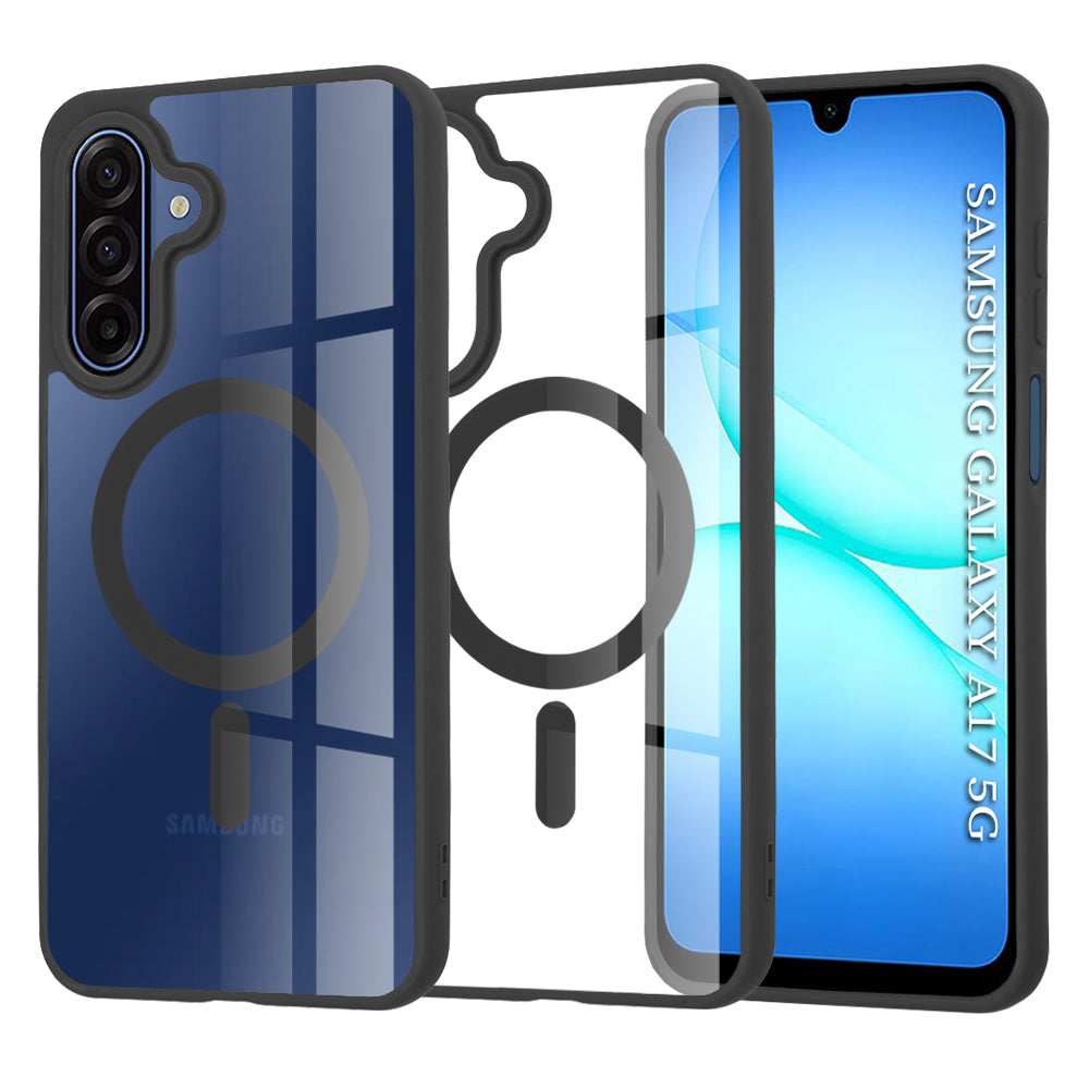Husă transparentă Techsuit MagSafe Pro Galaxy A17 5G – Negru – imagine 5