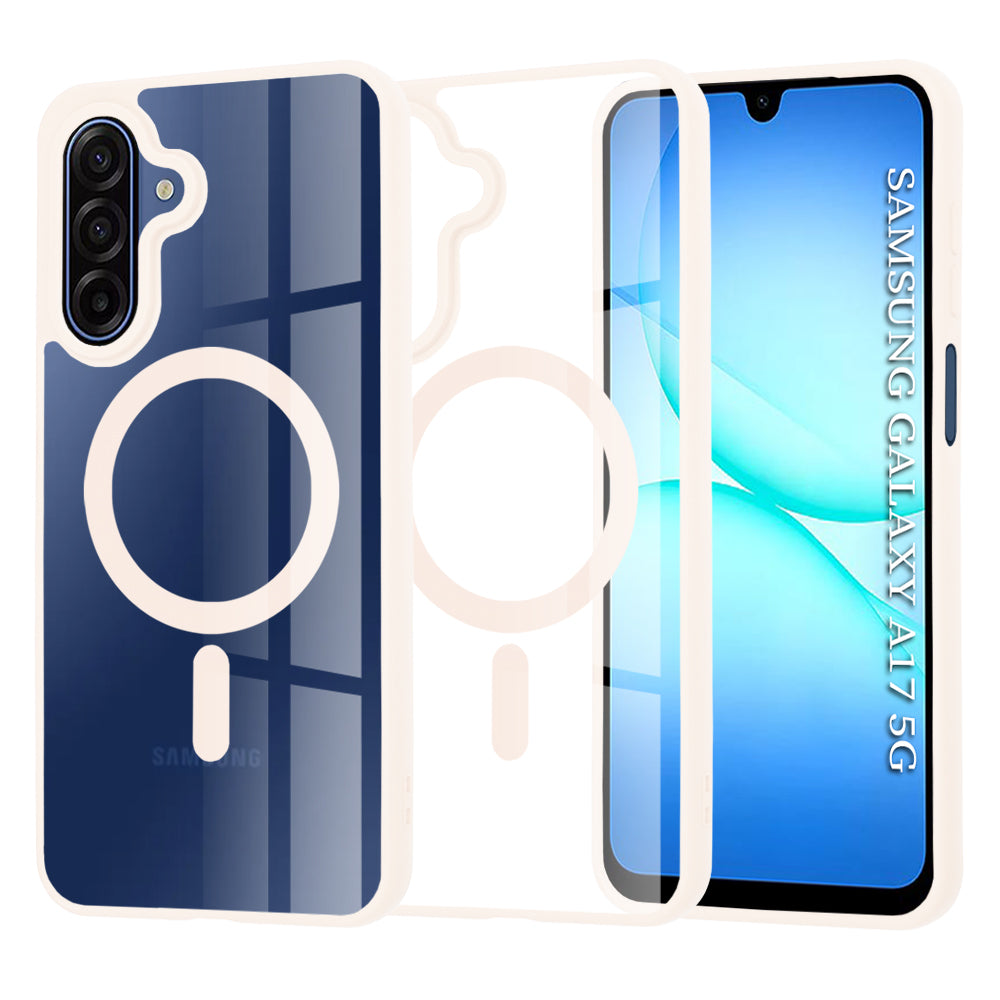 Husă transparentă Techsuit MagSafe Pro Galaxy A17 5G – Roz nude – imagine 14
