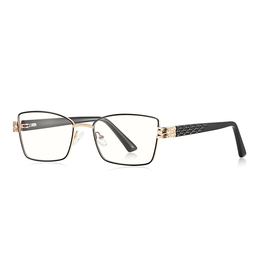 Ochelari lumină albastră femei, ramă metalică – Techsuit 3171 – Negru – imagine 2