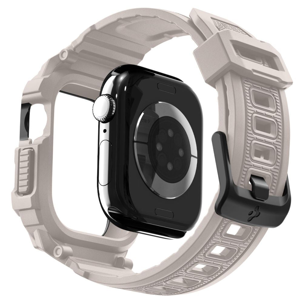 Husă cu curea Spigen Rugged Armor Pro V2 Apple Watch Series 11 / 10 (42 mm) – Bej (Dune Beige) – imagine 2