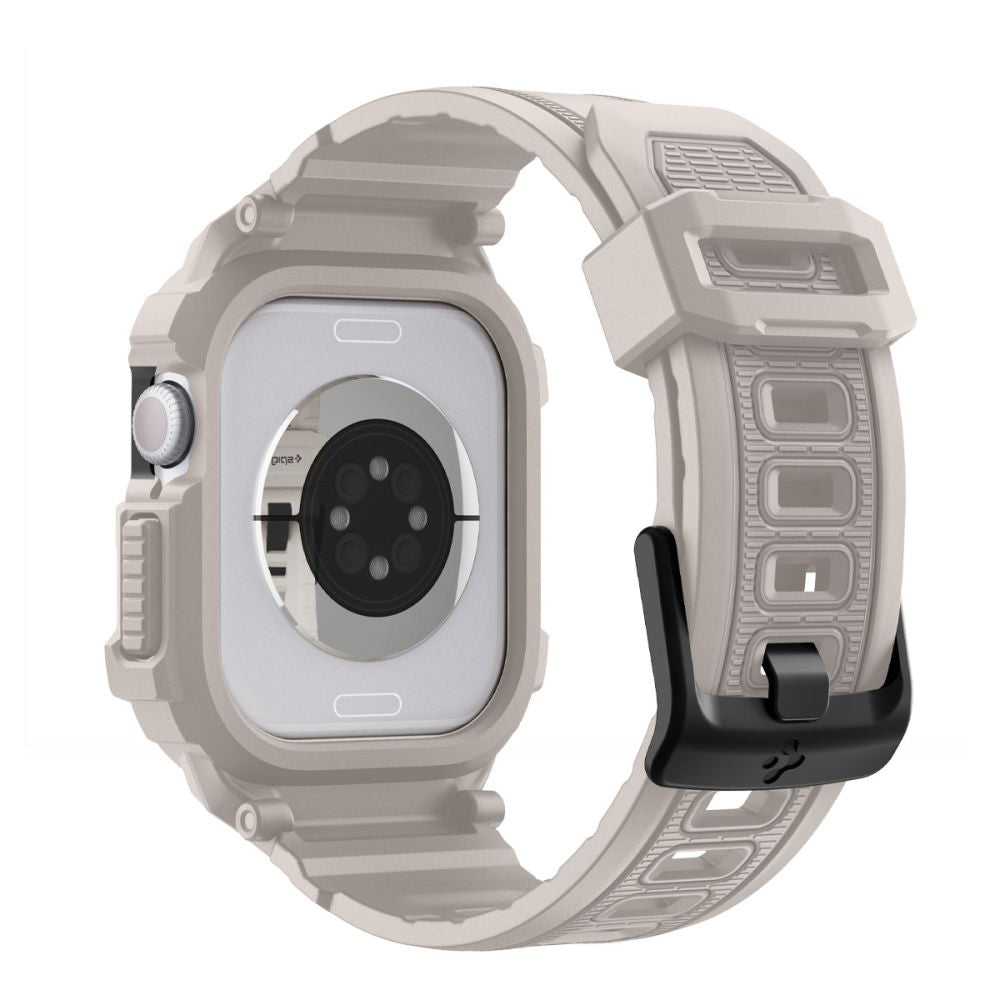 Husă cu curea Spigen Rugged Armor Pro V2 Apple Watch Series 11 / 10 (42 mm) – Bej (Dune Beige) – imagine 5