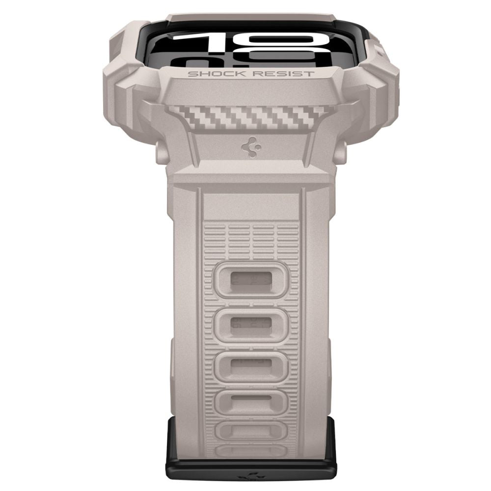 Husă cu curea Spigen Rugged Armor Pro V2 Apple Watch Series 11 / 10 (42 mm) – Bej (Dune Beige) – imagine 7