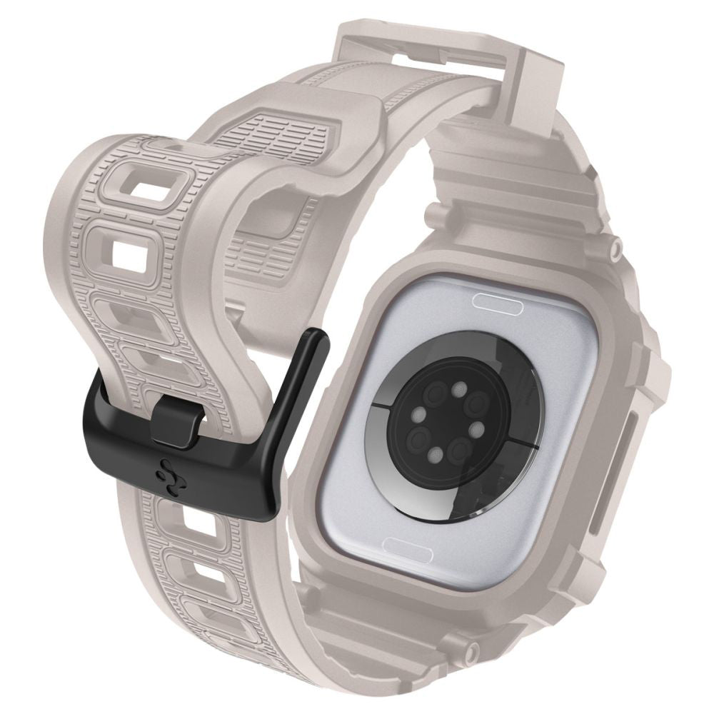 Husă cu curea Spigen Rugged Armor Pro V2 Apple Watch Series 11 / 10 (42 mm) – Bej (Dune Beige) – imagine 6
