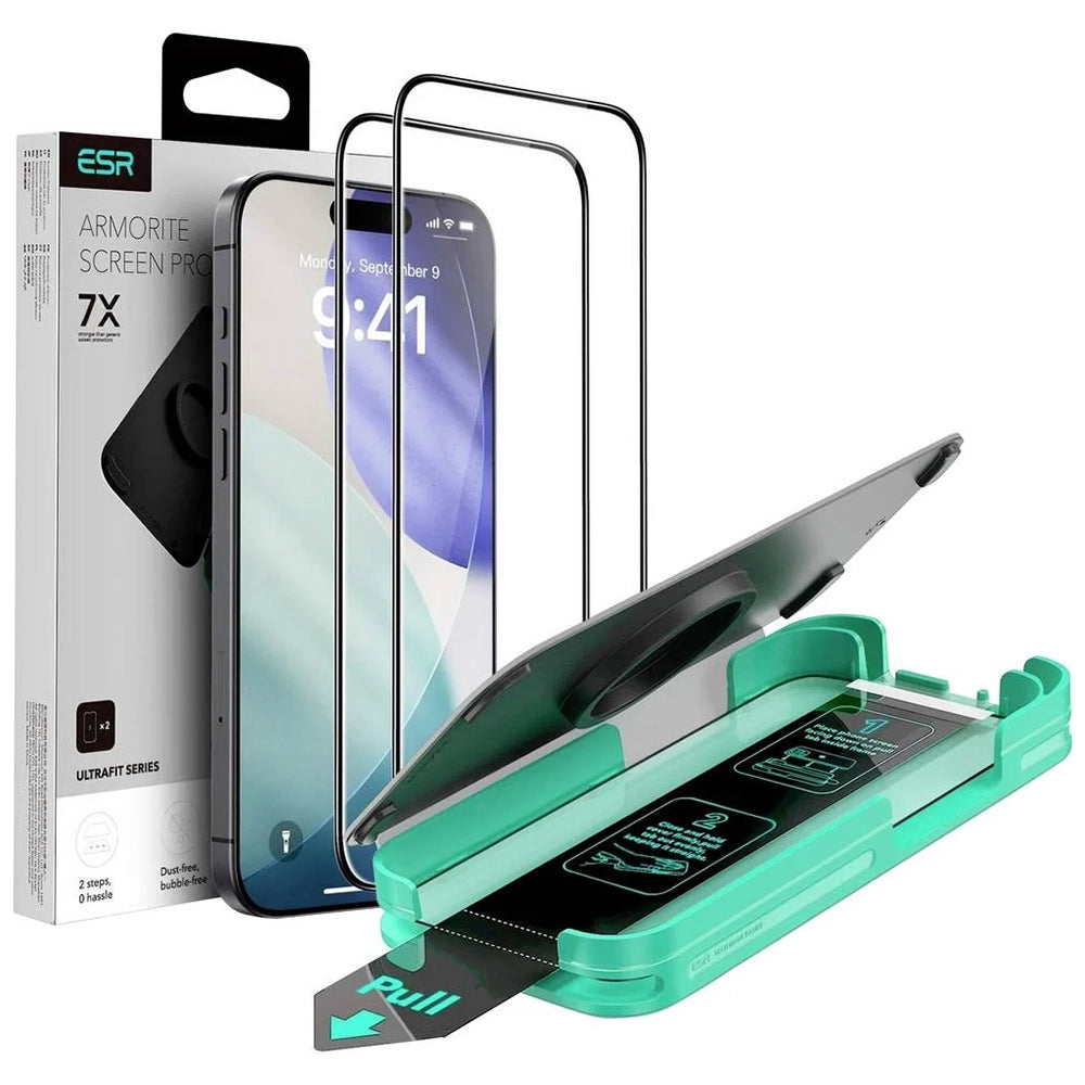 Folie sticlă ESR Armorite UltraFit iPhone 17 Pro, 2 buc. – imagine 1 din 3