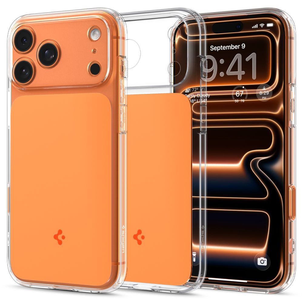 Husă Spigen Ultra Hybrid T MagSafe iPhone 17 Pro – Portocaliu lucios – imagine 7