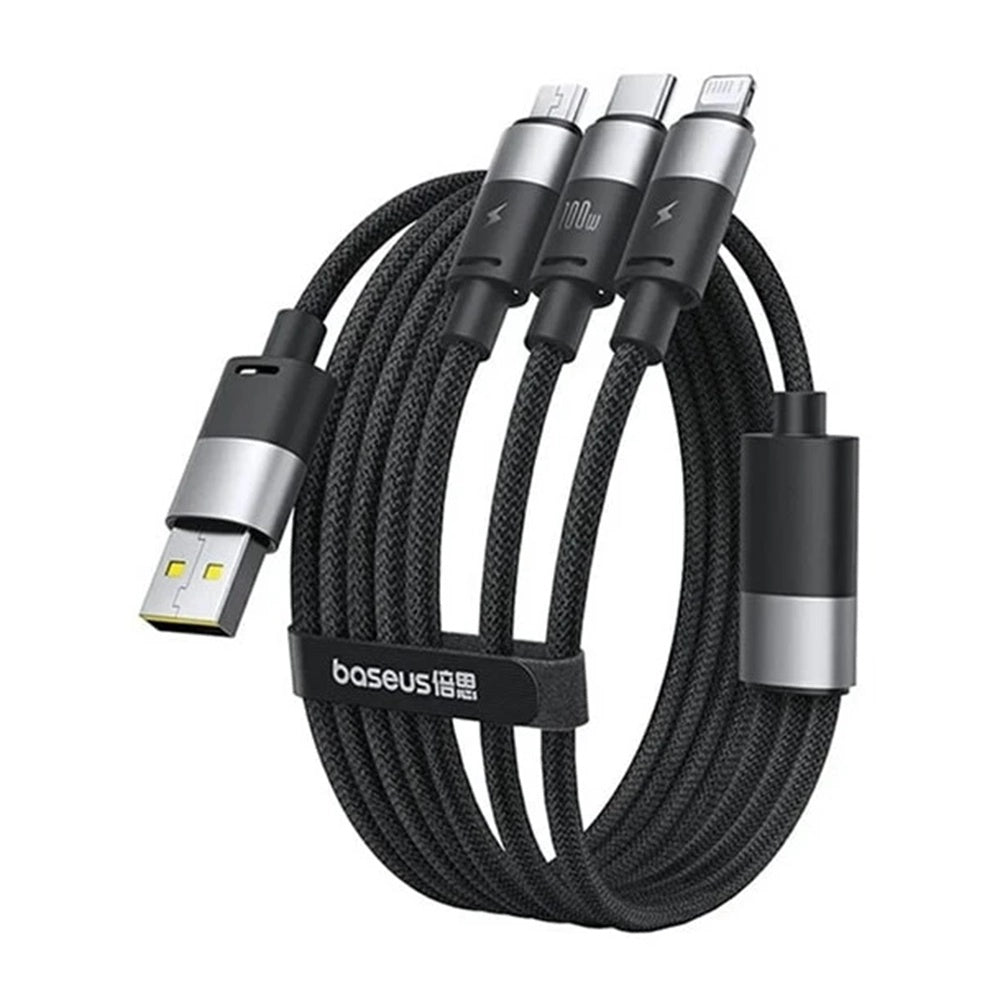 Cablu 3 în 1 Baseus StarSpeed USB-C, Lightning, Micro-USB – imagine 5