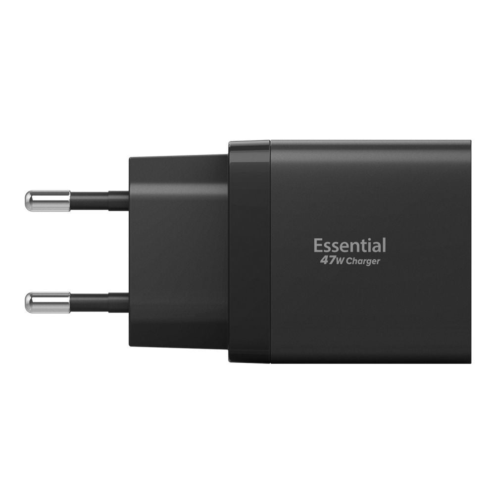 Încărcător Spigen Essential EE472EU GaN 2x USB-C 47W – Negru – imagine 2