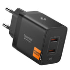 Încărcător Spigen Essential EE472EU GaN 2x USB-C 47W – Negru – imagine 1