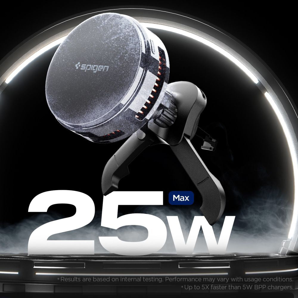 Suport auto Spigen Essential EV25MFAQ Qi2.2 25W MagSafe – imagine 2