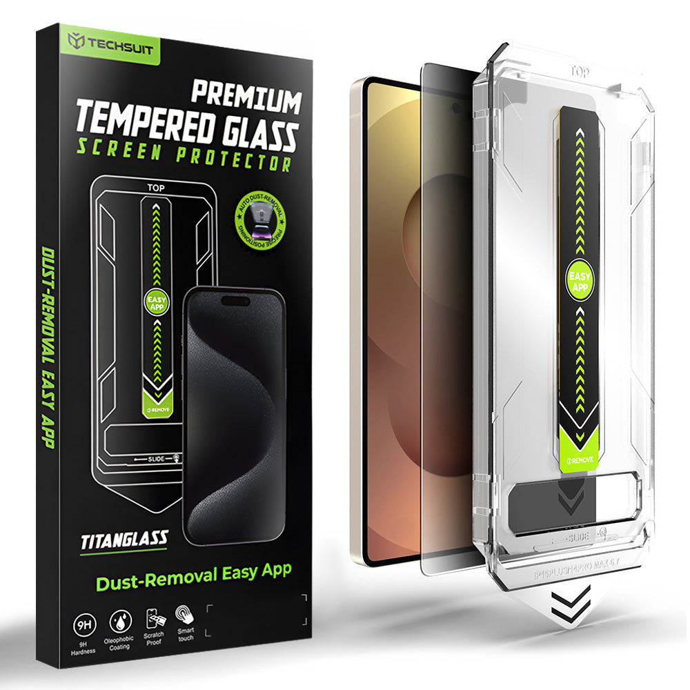 Folie privacy Techsuit TitanGlass CrystalHD Galaxy S25 Ultra – imagine 1