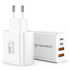 Încărcător priză 40W, 2 x USB-C PD 20W, 2 x USB-A, alb – Techsuit CH4 – imagine 2