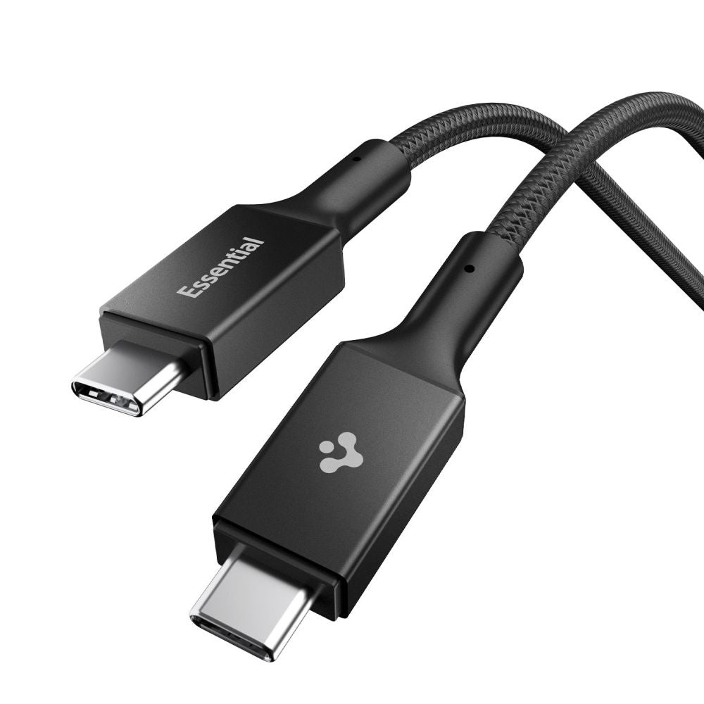 Cablu Spigen Essential USB-C la USB-C 100W 5Gbps 1 m – Negru – imagine 3