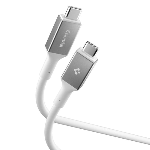 Cablu Spigen Essential EB10020CC USB-C 100W 2 m – Alb – imagine 1