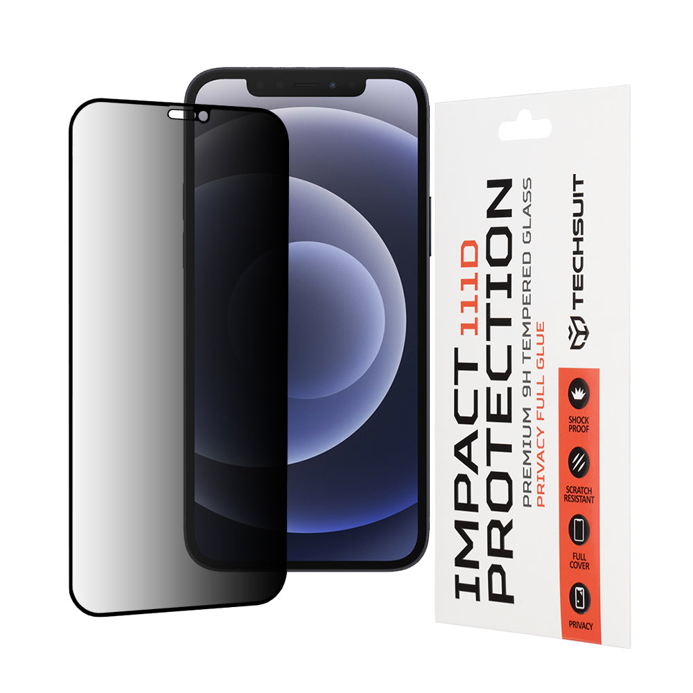 Folie privacy Techsuit iPhone 12 / 12 Pro, anti-spion – imagine 1