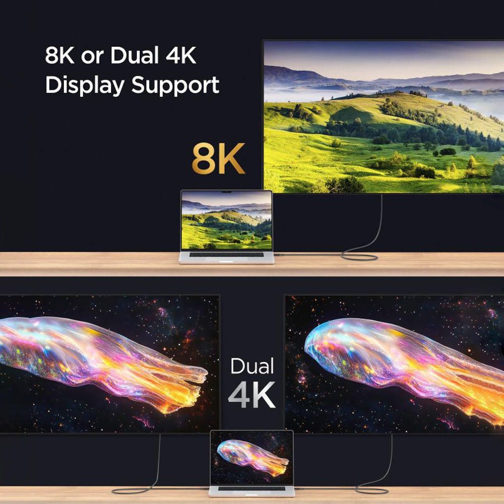 Cablu Spigen Essential EB24015CC USB-C 240W 40Gbps – Alb – imagine 12