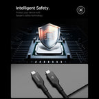 Cablu Spigen Essential EB24015CC USB-C 240W 40Gbps – Negru – imagine 3