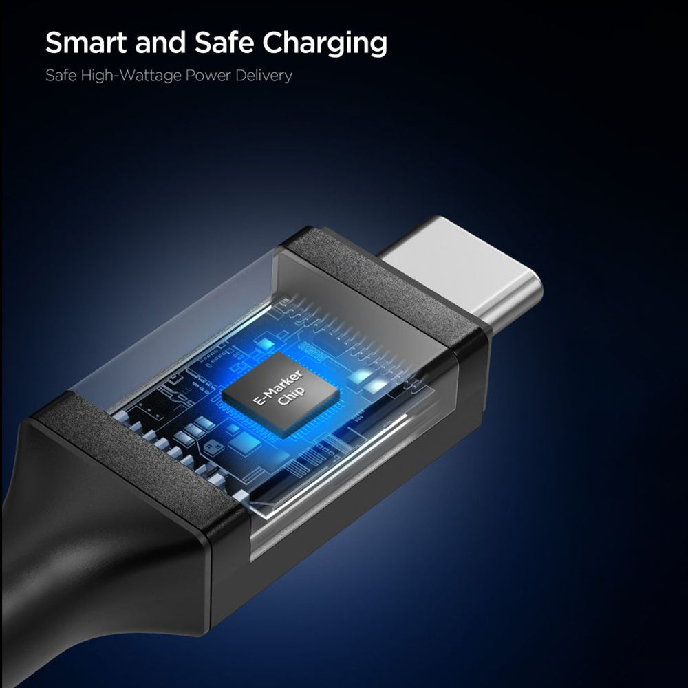 Cablu Spigen Essential EB24015CC USB-C 240W 40Gbps – Negru – imagine 2
