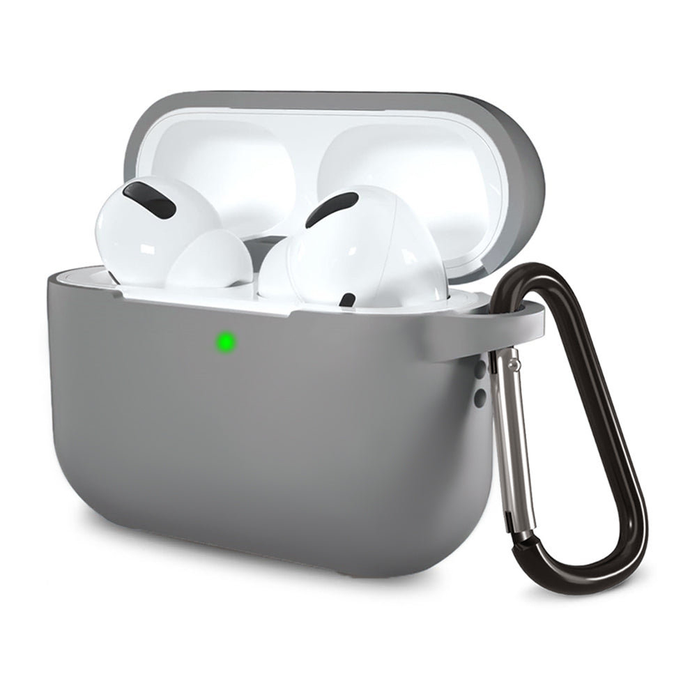 Husă silicon AirPods Pro 1 / 2, ultra-subțire, gri – Techsuit – imagine 1