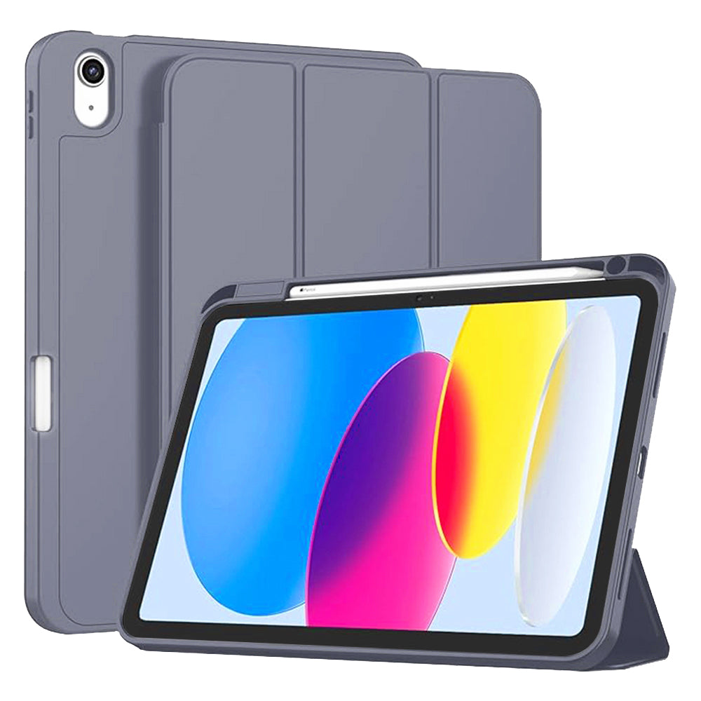 Husă iPad 10 10.9 / 11 Techsuit Flex Trifold (with Pencil Holder), mov – imagine 1