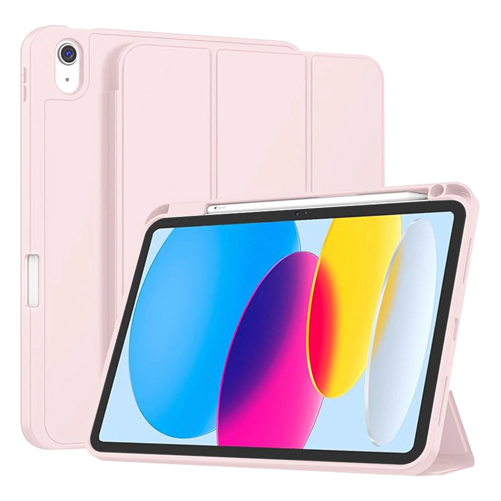 Husă iPad 10 10.9 / 11 Techsuit Flex Trifold (with Pencil Holder), roz – imagine 1