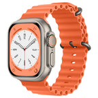 Curea Apple Watch 38 / 40 / 41  Techsuit W038, silicon, portocaliu – imagine 1