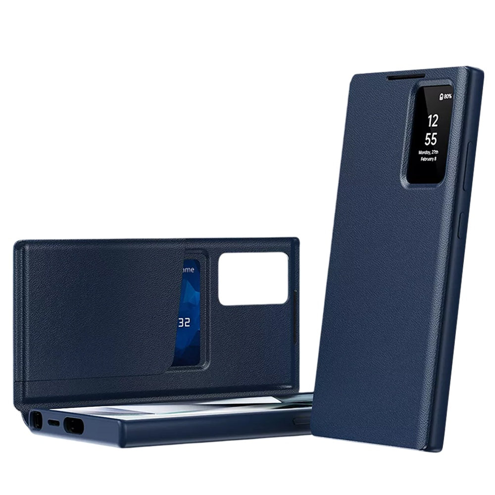 Husă flip Techsuit SmartView Galaxy S26 Ultra – Albastru – imagine 4