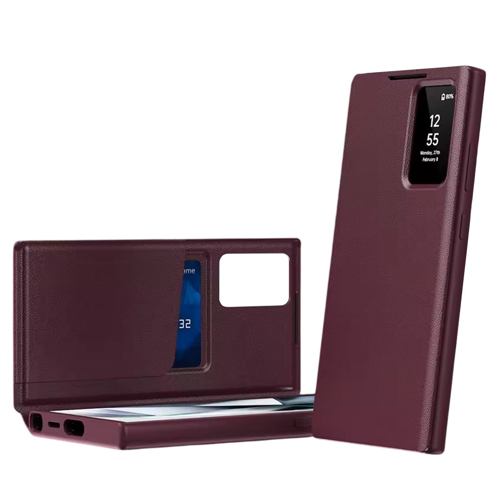 Husă flip Techsuit SmartView Galaxy S26 Ultra – Roșu – imagine 3