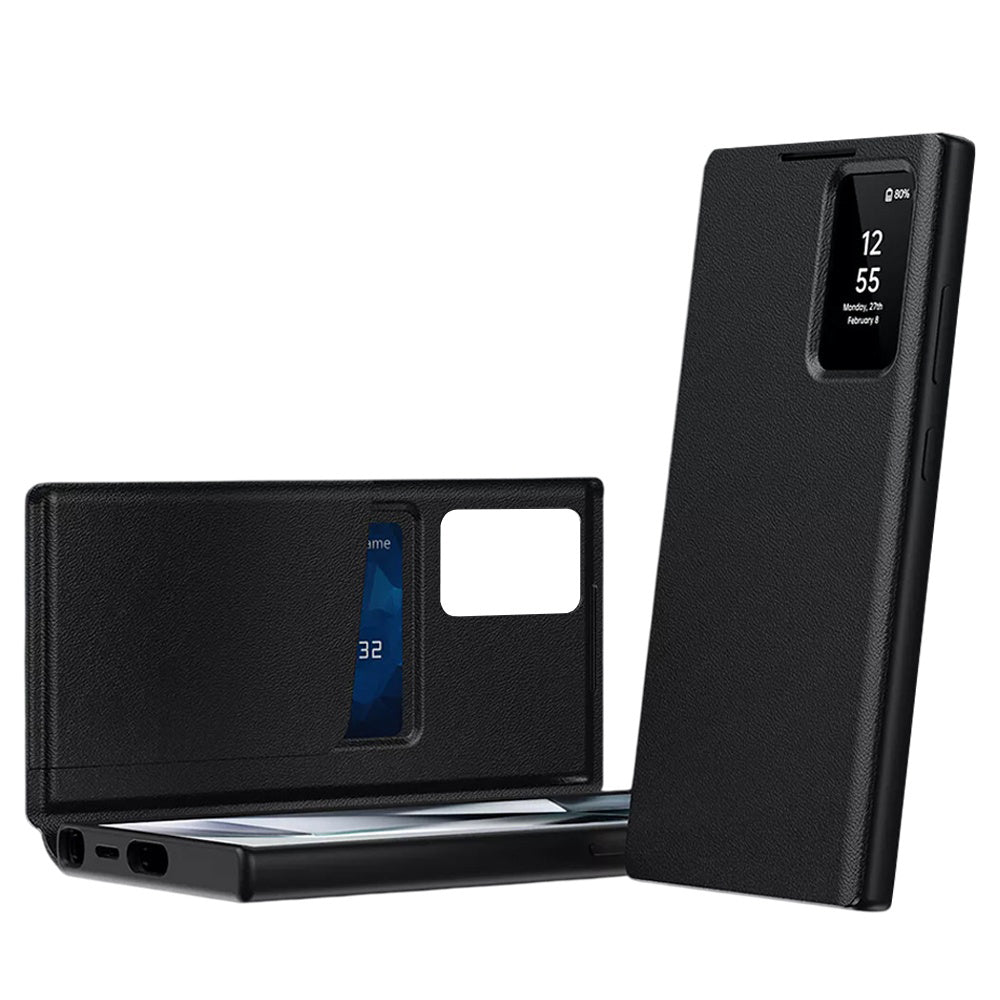Husă flip Techsuit SmartView Galaxy S26 Ultra – Negru – imagine 6