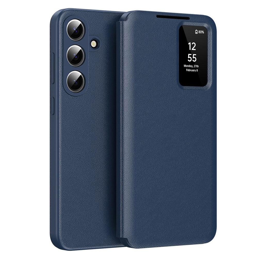 Husă flip Techsuit SmartView Galaxy S26 – Albastru – imagine 3