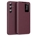 Husă flip Techsuit SmartView Galaxy S26 – Roșu – imagine 1