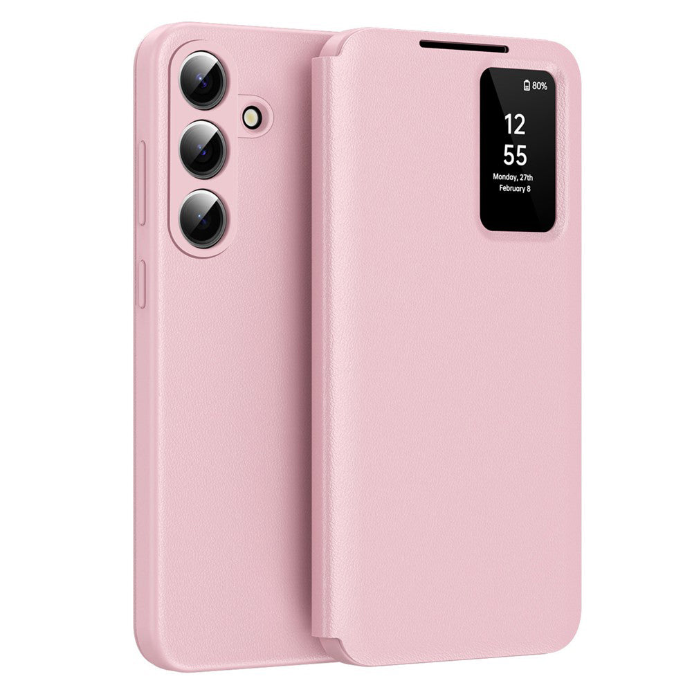 Husă flip Techsuit SmartView Galaxy S26 – Roz – imagine 5