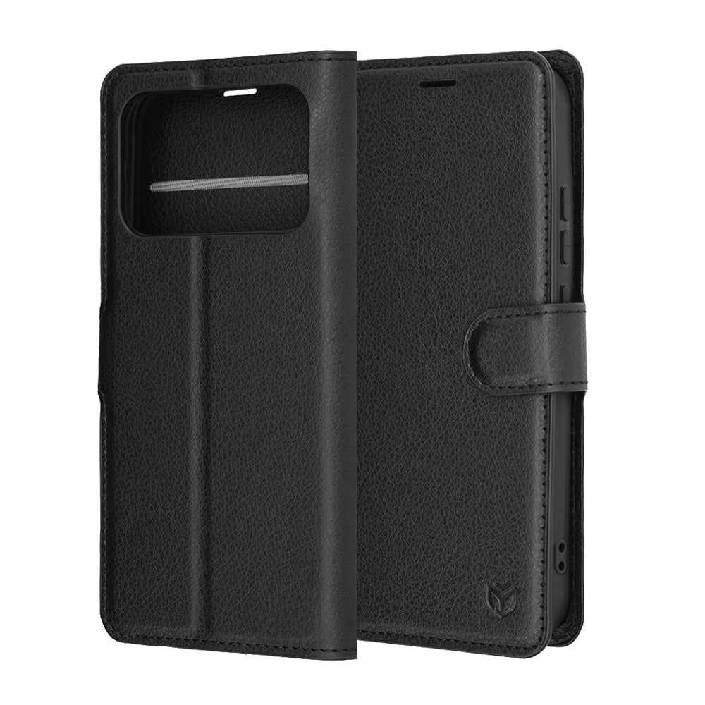 Husă Xiaomi Poco F8 Pro tip portofel Techsuit Leather Folio, negru – imagine 6