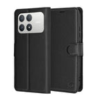 Husă Xiaomi Poco F8 Pro tip portofel Techsuit Leather Folio, negru – imagine 1