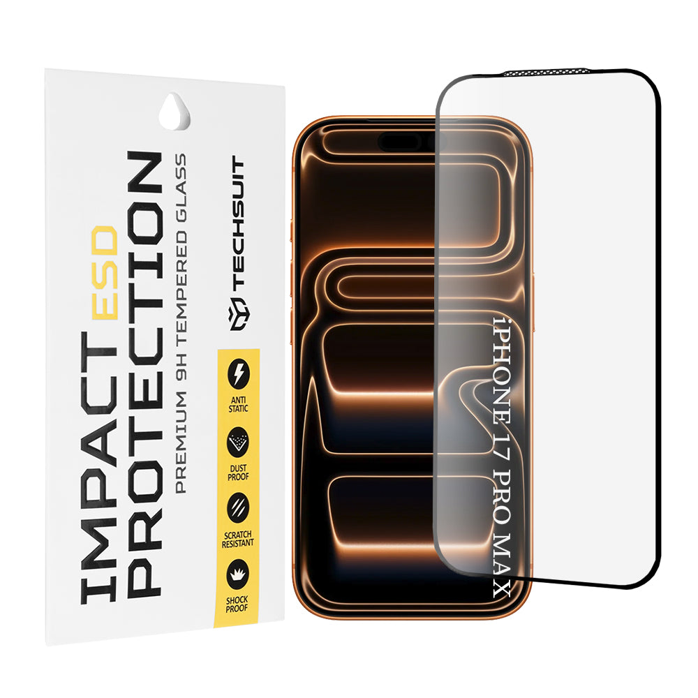 Folie sticlă Techsuit ESD anti-statică iPhone 17 Pro Max – imagine 2 din 3