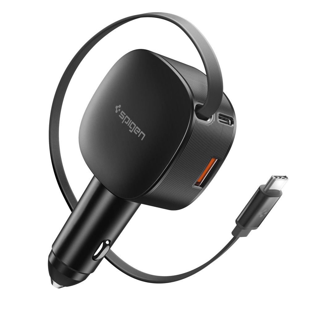 Încărcător auto Spigen EV603BT 60W cu cablu USB-C retractabil – imagine 1