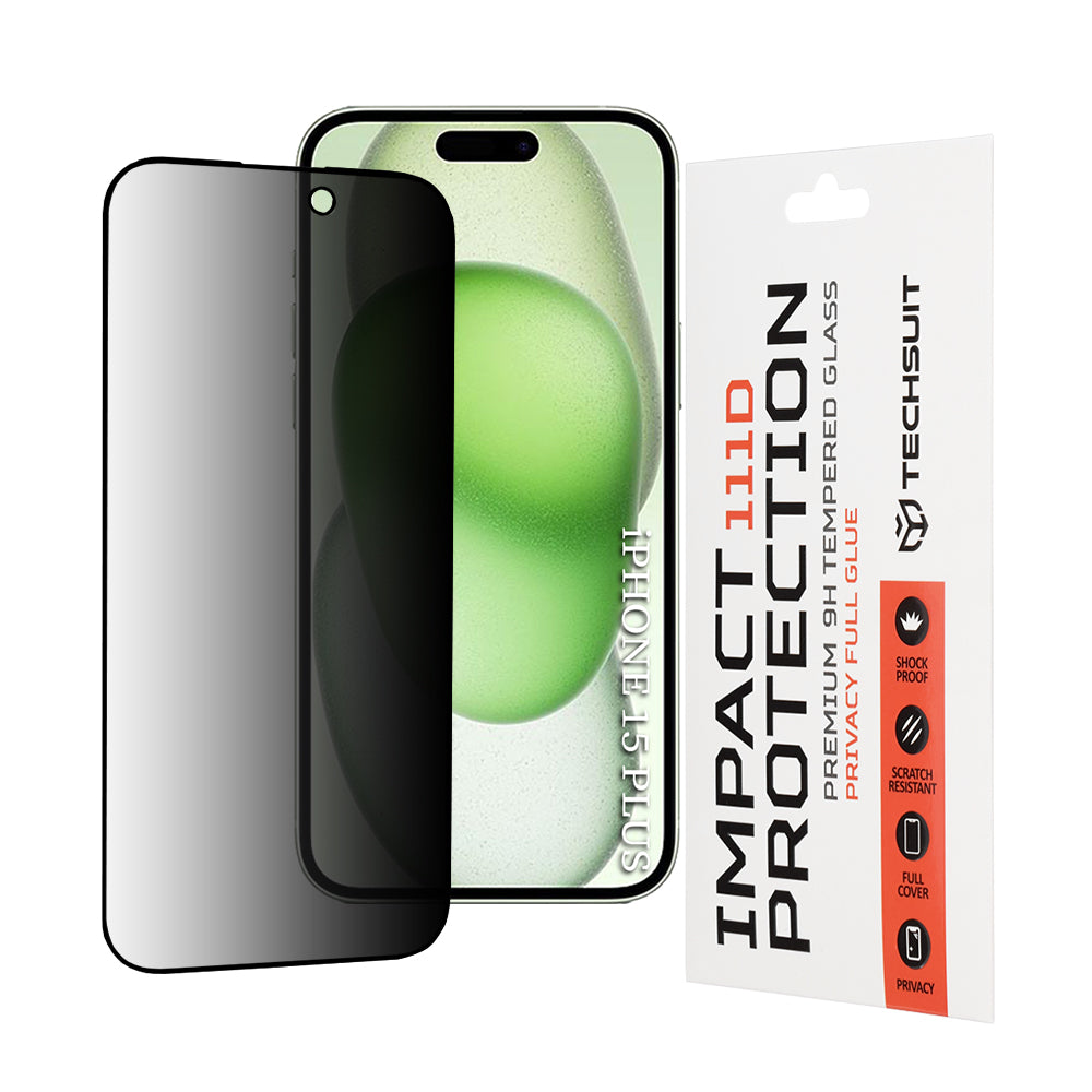 Folie privacy Techsuit iPhone 15 Plus / 16 Plus, anti-spion – imagine 1