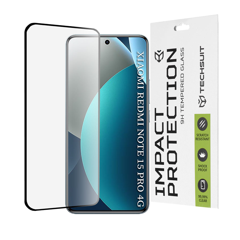 Folie sticlă 3D Techsuit Xiaomi Redmi Note 15 Pro 4G, ecran curbat – imagine 1