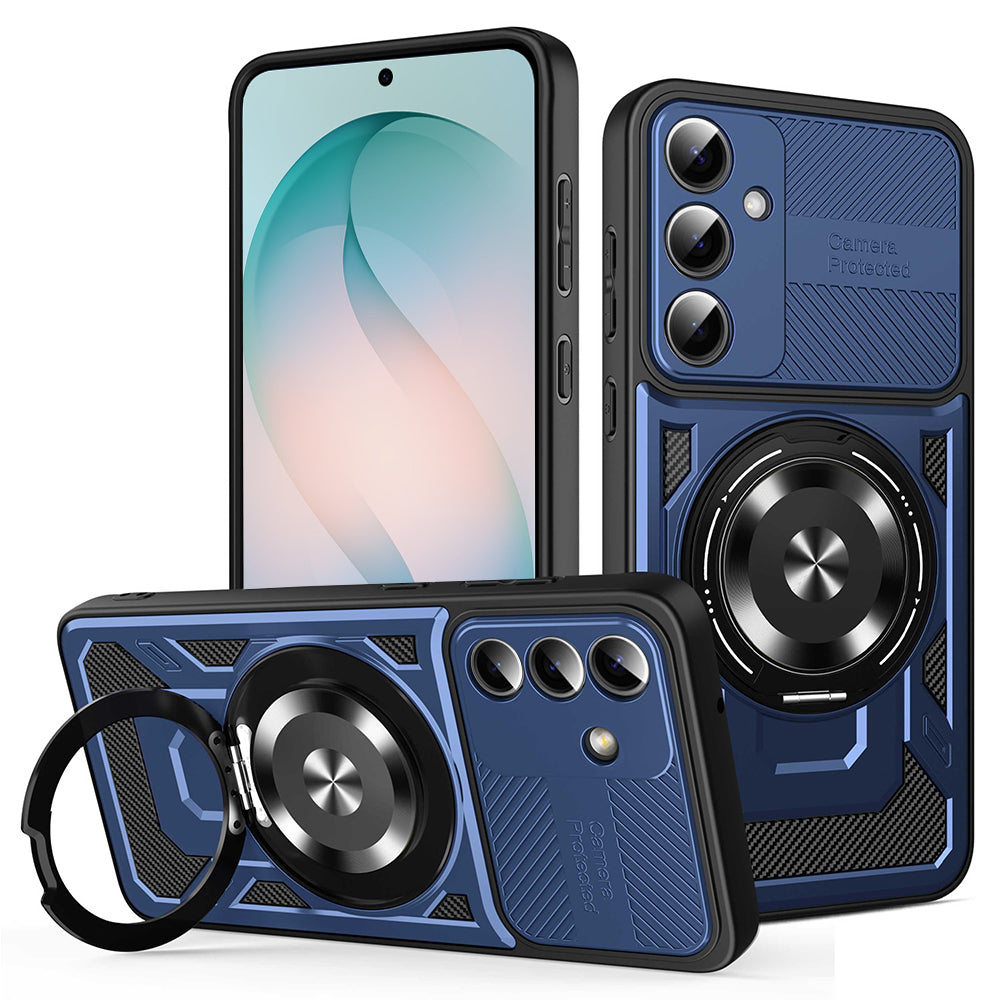 Husă Techsuit RuggedCam MagSafe cu stand Galaxy S26 Plus – Albastru – imagine 4