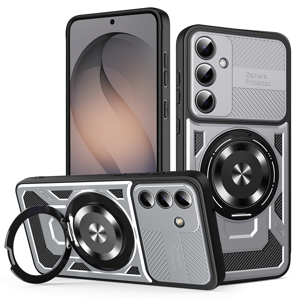 Husă Techsuit RuggedCam MagSafe cu stand Galaxy S26 – Gri – imagine 3